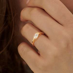 Women's Marquise Cut Diamond Engagement Ring 14k solid Gold Tension Setting Classic Style Fine Jewelry - Product Image 3