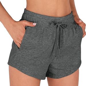 Shorts en tissu éponge de coton biologique pour femmes, fermeture à cordon, taille moyenne, streetwear, durable - Product Image 3