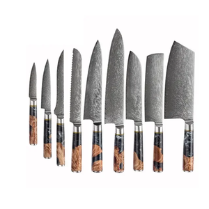 Steel Craft International Professional Stainless Steel 9 PCS Multifunction Chef Kitchen <b>Knife</b> <b>Sets</b> Wood Handle Eco-Friendly - Product Image 2