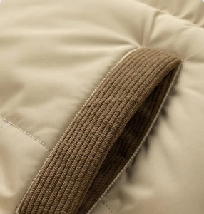 Chaqueta de invierno para hombre, con capucha, diseño de bloques de color, transpirable, cierre de cremallera, ajuste holgado, gruesa, cálida, informal, para exterior - Product Image 4