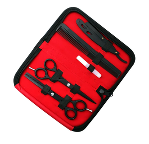 Tijeras de Corte de Pelo Profesionales de Acero Inoxidable de Alta Calidad, Color Negro Dorado, para Barbería, de Ariston International - Product Image 3