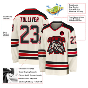 Camiseta de Hockey sobre Hielo Personalizada para Hombre, Adulto, Invierno, Impresión Frontal, Antibacteriana, 100% Poliéster, Profesional, Alta Calidad - Product Image 3