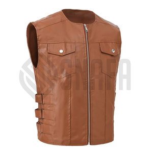 Top Trending Plus-Size Men's Waistcoat & Vest Unique Design Black <b>Leather</b> Sleeveless <b>Winter</b> Heated Motorcycle Vest - Product Image 2