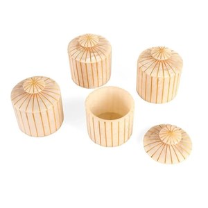 Tarro de Almacenamiento de Resina de Calidad Premium con Tapa, Forma Cilíndrica, Diseño Minimalista para Alimentos, Frutos Secos, Joyería y Uso en Tocador - Product Image 2