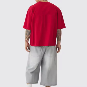 เสื้อยืดผู้ชายคอตตอน 100% ทรงปกติ หนัก ทนทาน สกรีนโลโก้ได้ตามสั่ง ลายเรียบ แห้งเร็ว ระบายอากาศดี แขนสั้น ขายส่ง - Product Image 4