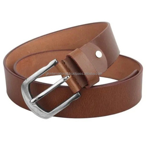 Cinturón de cuero informal Retro Vintage para hombre, primera capa, hebilla de cuero de vaca, cinturón hecho a mano, gran oferta - Product Image 4