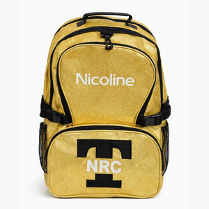 Sac à dos scintillant tendance, dernier design, Coach Océane, avec logo personnalisé imprimé, jaune, pour équipe de danse adulte, sac de cheerleader 2026 - Product Image 4