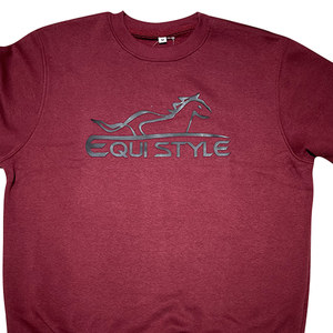 เสื้อจั๊มเปอร์ผ้าฝ้ายสีแดงเลือดหมู คอกลม สำหรับฤดูหนาว ขายส่งจำนวนมาก รับสกรีนโลโก้ พิมพ์ลายจำนวนมาก เสื้อจั๊มเปอร์ผ้าฟลีซอุ่นๆ - Product Image 5