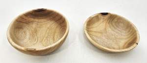 Cuencos Redondos de Madera Hechos a Mano, 100% Madera de Acacia Natural, Cuencos de Madera para Restaurante, Prácticos Cuencos de Madera para Arroz y Sopa - Product Image 5