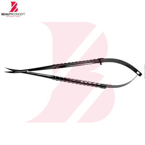 Ciseaux de beauté à ressort, légers, antidérapants, durables, personnalisables, de forme incurvée, de couleur noire, nouvelle tendance, populaires - Product Image 2