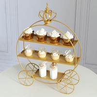 Support à gâteau élégant en fil métallique pour présentation de desserts de boulangerie, table de fête et service pratique
