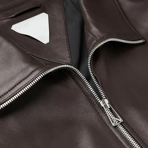 Men's Black Slim Fit Cafe <b>Racer</b> Motorcycle Men <b>Jacket</b> Men's Genuine Cowhide Premium Leather Motorcycle Top Leather wholesale - Product Image 3
