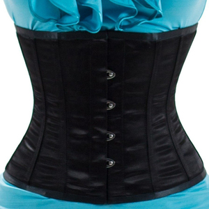 Women Satin Waist Cincher Firm Control Corset <b>Red</b> Hook-and-Eye Design Breathable Shapewear - Product Image 6
