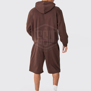 Conjunto de Sudadera con Capucha y Pantalones Cortos para Hombre, de Buena Calidad, Precio al por Mayor, 100% Algodón, 2 Piezas - Product Image 4