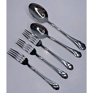 Ensemble de couverts classiques élégants en acier inoxydable, style vintage, finition miroir, pour restaurant, vaisselle de table - Product Image 3