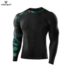 Maillot de protection anti-UV UPF 50+ SPF personnalisé, anti-bactérien, en polyester/nylon, à manches longues, séchage rapide, pour la randonnée, le surf et la natation - Product Image 1