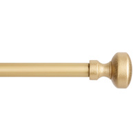 Tringle à rideaux en laiton doré robuste sur mesure avec embouts minimalistes et supports muraux – Vente en gros directe usine