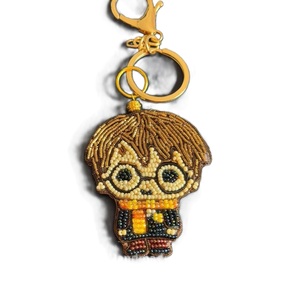 Stylish Glass Seed Beads Embroidery Keyring for <b>Gift</b> Purposes Artisan Handmade Seed Bead Embroidery Keychain with Unique Pattern - Product Image 6