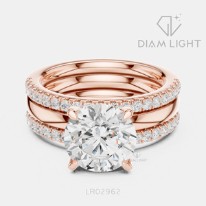 14K White Gold 2.85CT Lab Grown Diamond Engagement <b>Ring</b> F+ Color VS+ Clarity Round Cut Engagement Wedding <b>Ring</b> IGI Certified - Product Image 3