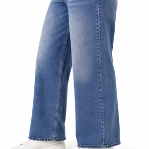 Jeans de Mezclilla para Mujer, Cintura Alta, Pierna Ancha, Elegantes, Cómodos, Modernos, de Mezclilla Premium, Ropa Urbana para Mujer, Cómodos para el Día a Día - Product Image 5