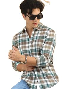 เสื้อเชิ้ตลำลองสีพื้นเข้ารูปสำหรับผู้ชาย, ผ้าฝ้าย100% ระบายอากาศได้ดีมีสไตล์เหมาะสำหรับสวมใส่ในชีวิตประจำวันแบบสมาร์ทแคชชวล - Product Image 4