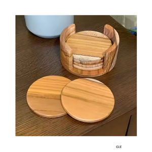 Direct Factory Supply Custom Printed <b>Round</b> Wooden Coasters for Coffee Cups Home Parties or Restaurant Decorative Mats & Pads - Product Image 1