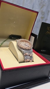 นาฬิกาข้อมือสแตนเลสสตีลอัตโนมัติรุ่นลิมิเต็ดอิดิชั่นสุดหรูสไตล์ฮิปฮอป ประดับเพชร เหมาะสำหรับใส่ทำงานประจำวันและส่งออก - Product Image 4