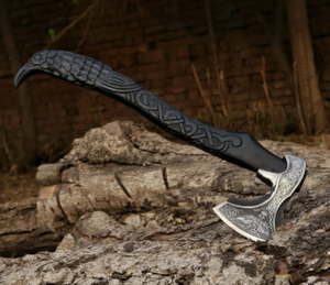 ขวานเหล็กกล้าคาร์บอน ด้ามไม้แอช สำหรับช่างก่อสร้าง รุ่น Ragnar New Vikings Axe ขวานไวกิ้งนอร์ดิกที่ดีที่สุด ขวานไวกิ้งนอร์ดิกคุณภาพพรีเมียม ทำด้วยมืออย่างประณีต - Product Image 1