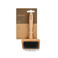 Productos de Aseo para Mascotas de Primera Calidad Más Vendidos, Cepillo de Madera de Haya Sofure Slicker S para Perros y Gatos, Cuidado Diario