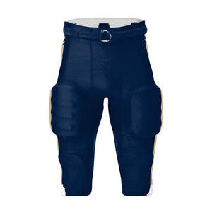Pantalon d'entraînement de football américain pour jeunes hommes avec protections intégrées, blanc et noir, respirant, léger et protecteur - Product Image 6