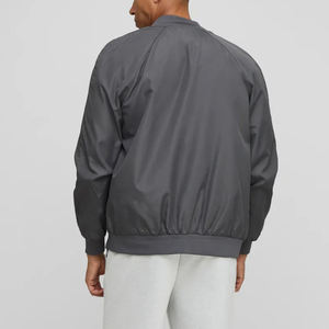 <b>Men's</b> <b>Suede</b> Bomber <b>Jacket</b> Stand Collar Zipper Closure Casual Regular Fit - Product Image 5