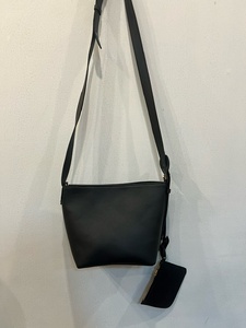 <b>Mini</b> Leather Drawstring <b>Bag</b> With Zipper Closure Functional Daily Use <b>Black</b> - Product Image 3