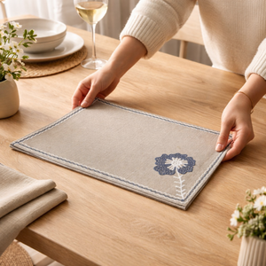 Organic Cotton Table Mat Sustainable Eco Friendly Dining <b>Placemat</b> Durable Washable Reusable Home Restaurant OEM Wholesale Cotton - Product Image 3