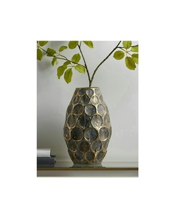 Decorative Iron Flower Vase Premium Handmade Luxury Centerpiece Beautiful Fresh Flower Arrangement Contemporary Home Interior Di - Product Image 5