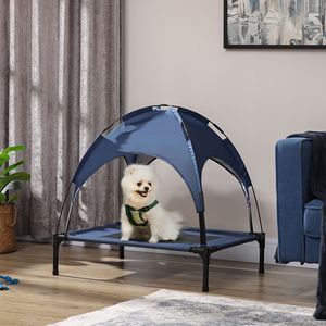 Cuccia Portatile per Cani da 30 Pollici Blu Scuro con Tettuccio Parasole Anti-UV per Animali di Piccola Taglia e Gatti, Rimovibile e Lavabile - Product Image 2