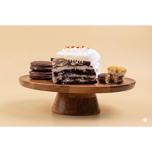 Acacia Wood Pedestal <b>Cake</b> Riser | Handcrafted Wooden <b>Cake</b> <b>Stand</b> Wholesale - Product Image 1
