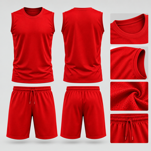 Conjunto de Uniforme Deportivo de Malla sin Mangas con Estampado de Puntos Personalizado, Transpirable, de Secado Rápido y Cómodo para Entrenamiento - Product Image 3