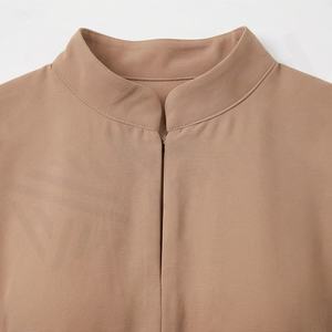 Robe Abaya décontractée faite à la main Nida, très tendance, en polyester respirant, longueur au sol, avec détail volanté, couleur personnalisable - Product Image 4