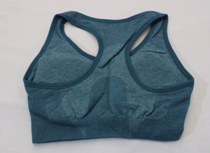 Women's Racerback Sports Bra With Removable Pads Breathable <b>Mesh</b> Medium Support Yoga <b>Top</b> Solid Color Seamless Design - Product Image 3