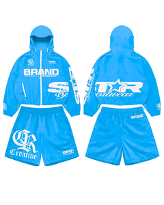 Custom Solid Lightweight <b>Knitted</b> Windbreaker High Quality Breathable Nylon Men's Summer Sport Stand Collar Custom Print <b>Set</b> - Product Image 5