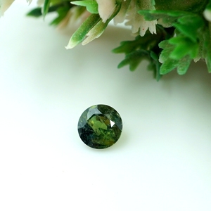 Piedra preciosa de zafiro natural, corte brillante redondo, 1,05 quilates, 6x6x3,7 MM, piedra suelta para fabricación de joyas - Product Image 1