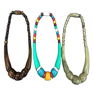 Modeschmuck Harz Halskette heißer Verkauf aus Indien handgemachte Halskette für Frauen und Mädchen attraktive Farbe