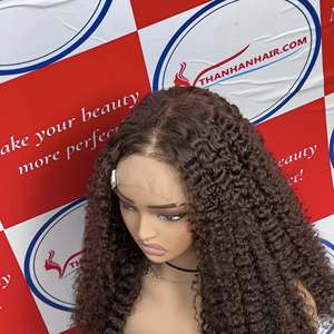 Ready to Ship High Quality Burmese Curly <b>Wig</b> Hair Extensions <b>Brown</b> Colors 100% Virgin Remy Human Hair - Product Image 3