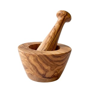 Handmade Natural Wood Mortar and Pestle Set Kitchen Spice <b>Grinder</b> & <b>Herb</b> Masher Perfect for Garlic Ginger Nuts and Spices - Product Image 3