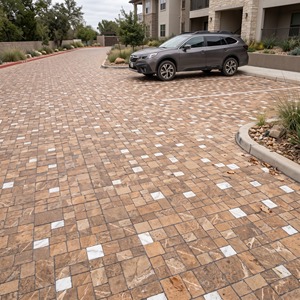 Carreaux de sol vitrifiés robustes 400x400mm 12mm, finition perforée, antidérapants pour extérieur, allées, jardins, couleurs 1516 - Product Image 6