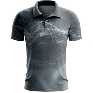 Nouveauté : Polo pour homme à sublimation, manches courtes, fabrication professionnelle, coupe classique, chemises sublimées pour homme - Product Image 5