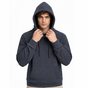 Sudadera con capucha de punto gofrado para hombre, informal, de manga larga, térmica, ropa deportiva de invierno, estilo urbano personalizado, venta al por mayor - Product Image 6