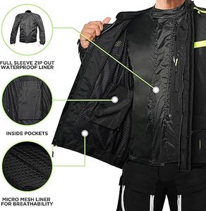 Men's Custom Motorcycle Jackets Windproof Waterproof Breathable Cordura Sportswear Adventure Sports MotoCross Racing Plus Size - Product Image 4