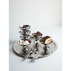 Tazón Moderno de Acero Inoxidable para Helado, Copa Metálica para Postre, Tazón Plateado para Sorbete, Plato con Pedestal para Sundae, para Suministro Hotelero - Product Image 4
