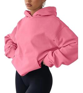 Nueva Llegada, Servicio OEM, Sudadera con Capucha Extra Grande Informal y Cómoda de Color Sólido para Mujer, de Fábrica en Bangladesh, al Mejor Precio - Product Image 2